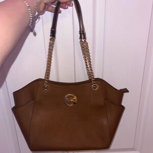 Michael Kors Tan Leather Shoulder Bag
